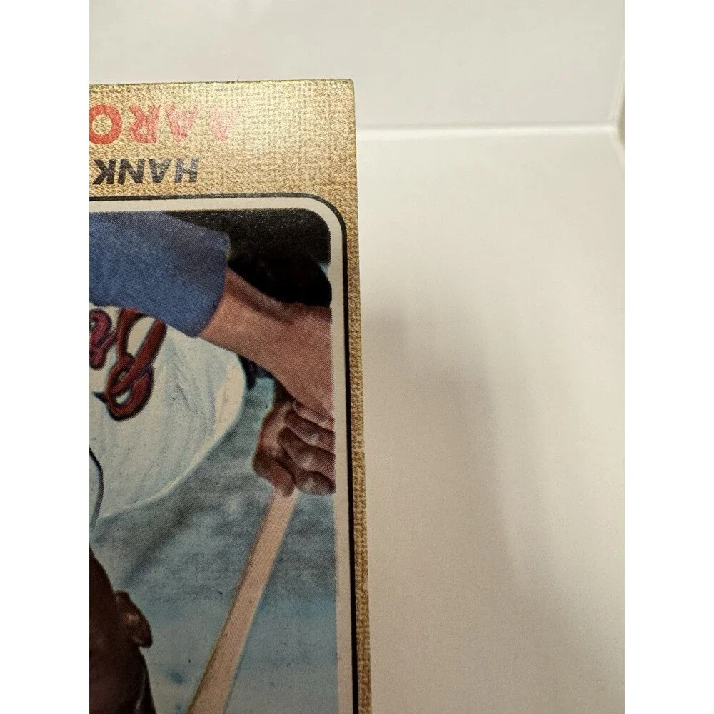 68 Topps Vintage A Legend Hank Aaron #110 Clean Weak Corners HOF Atlanta Braves